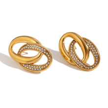 Load image into Gallery viewer, minimalist style Earrings, 18k gold stud Earrings, minimalist Earrings, zircon 18k gold stud earrings, custom earrings, earrings party accessories, fancy accessories, 18k gold plated earrings, drop custom earrings, best friend gifts, birthday gifts, gold plated bohemian earrings, luxurious handmade accessories, embellished night jewelry, Fancy earrings, bohemian gold plated earrings, minimalist jewelry, best selling items, handmade gifts, custom gifts, valentines day gifts valentines day for her