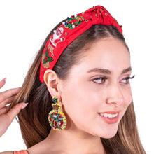 Load image into Gallery viewer, 
Christmas Beaded Earrings, Christmas ornament Earrings, Holiday Earrings, Christmas Beaded Earrings, Seed Bead, Merry Christmas, Holiday ornament earrings, ornament beaded earrings, multicolor Christmas, Christmas earrings, holiday earrings, Ornament earrings, multicolor bead earrings, holiday gifts, holiday accessories, holiday beaded accessories, Holiday accessories, Holiday Christmas earrings, Christmas gifts, best Selling items, Christmas earrings, Custom earrings