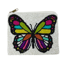 Load image into Gallery viewer, Coin Purse Pouch, Beaded Coin Purse, Cute Coin Purse, Beaded Purse, Summer Coin Purse, Best Friend Gift, Pouches, Boho bags, Wallets for her, beaded coin purse, boho purse, gifs for her, birthday gifts, cute pouches, pouches for women, boho pouch, boho accessories, best friend gifts, coin purse, coin pouch, cash money coin pouch, money coin pouch, friend gift, girlfriend gift, miscellaneous gifts, birthday gift, save money gift, Butterfly pouch, butterfly accessories, butterfly coin pouch, butterfly gifts