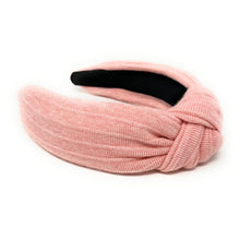 Load image into Gallery viewer, Fall Autumn Headband, Fall Knotted Headband, pink Knot Headband, Fall Hair Accessories, pink salmon Headband, Best Seller, headbands for women, best selling items, knotted headband, hairbands for women, Fall Winter gifts, Solid color knot Headband, Solid color hair accessories, salmon color knot headband, soft knotted headband, Statement headband, Birthday gifts, custom knot headband, Fall Autumn  accessories, pink headband, pink soft fabric headband, autumn knot headband, top knotted headband