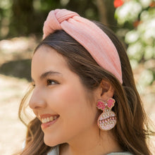 Load image into Gallery viewer, Fall Autumn Headband, Fall Knotted Headband, pink Knot Headband, Fall Hair Accessories, pink salmon Headband, Best Seller, headbands for women, best selling items, knotted headband, hairbands for women, Fall Winter gifts, Solid color knot Headband, Solid color hair accessories, salmon color knot headband, soft knotted headband, Statement headband, Birthday gifts, custom knot headband, Fall Autumn  accessories, pink headband, pink soft fabric headband, autumn knot headband, top knotted headband