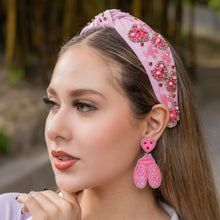 Load image into Gallery viewer, 
love bug Beaded Earrings, pink valentines Earrings, Valentines Day Earrings, Valentines Beaded Earrings, Valentines Heart earrings, love bug earrings, valentine’s day beaded earrings, love bug valentines beaded earrings, valentines beaded earrings, Pink cute earrings, Valentine’s day earrings, tween girls accessories, Valentine’s day accessories, Best friend gifts, Best selling items, love accessories, boho earrings, custom earrings, unique earrings, handmade gifts, custom unique valentines earrings