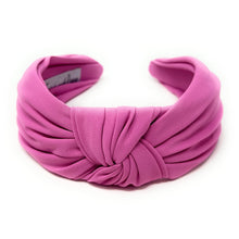 Load image into Gallery viewer, Fuchsia Summer Headband, Summer Knotted Headband, Fuchsia Knot Headband, Barbie Pink Hair Accessories, Pink Fuchsia knot Headband, Best Seller, headbands for women, best selling items, Pink knotted headband, hairbands for women, Pink Summer gifts, Solid color knot Headband, Solid color hair accessories, Hot pink knot headband, solid pink knotted headband, Statement headband, pink color headband, barbie pink color knot headband, fuchsia hairband, solid color headband, fuchsia knot headband