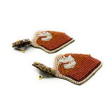 Load image into Gallery viewer, Thanksgiving beaded Earrings, pumpkin pie Earrings, Thanksgiving Earrings, Pumpkins Bead Earrings, earrings for Thanksgiving, Pumpkin earrings, Thanksgiving earrings, Unique earrings, thanksgiving pumpkin earrings, Thanksgiving jewelry, statement earrings, pumpkin love earrings, fall earrings, costume jewelry, Holiday earrings, pumpkin earrings, custom designs, autumn beaded earrings, dangling earrings, unique earrings, autumn accessories, fall vibes, fall autumn accessories, best selling Thanksgiving
