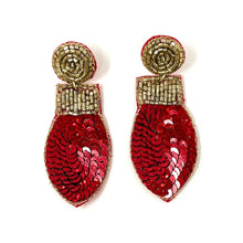Load image into Gallery viewer, Christmas Beaded Earrings, red Christmas lights Earrings, Holiday Earrings, Christmas Beaded Earrings, Seed Bead, Red Merry Christmas Earrings, Holiday Red earrings, Red Christmas Light beaded earrings, Red Bulb Christmas earrings, Christmas earrings, holiday earrings, red Holiday earrings, Red Holiday bead earrings, holiday gifts, holiday accessories, red holiday beaded accessories, Holiday accessories, Holiday Christmas earrings, Christmas gifts, best Selling items, Christmas earrings, Custom earrings