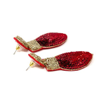 Load image into Gallery viewer, Christmas Beaded Earrings, red Christmas lights Earrings, Holiday Earrings, Christmas Beaded Earrings, Seed Bead, Red Merry Christmas Earrings, Holiday Red earrings, Red Christmas Light beaded earrings, Red Bulb Christmas earrings, Christmas earrings, holiday earrings, red Holiday earrings, Red Holiday bead earrings, holiday gifts, holiday accessories, red holiday beaded accessories, Holiday accessories, Holiday Christmas earrings, Christmas gifts, best Selling items, Christmas earrings, Custom earrings