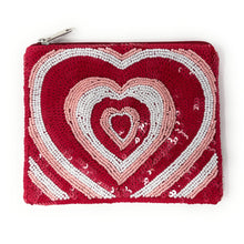 Load image into Gallery viewer, red heart Coin Purse Pouch, red sequin heart bead Purse, red Beaded Pouch, Valentine’s day Purse, Boho bags, Wallets for her, boho pouch accessories, bachelorette gifts, best friend gifts, miscellaneous gifts, best seller, best selling items, gifts for her, birthday gifts, preppy beaded wallet, party favors, bachelorette bag, money pouch, credit card bag, unique cute gifts, mother’s day gift, handmade gifts, Valentine’s lover gifts, Valentines theme accessories, Custom gifts, credit card pouch,