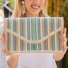 Load image into Gallery viewer, Blue beaded clutch purse, birthday gift for her, Blue seed bead purse, beaded bag, blue beaded handbag, beaded bag, seed bead clutch, summer bag, birthday gift, Blue clutch bag, best friend gifts, engagement gift, bridal gift to bride, bridal gift, sea blue beaded clutch, turquoise bead purse, wedding gift, bride gifts, beaded clutch purse, fall beaded bag, summer bag, boho purse, Light blue beaded clutch purse, blue purse, blue bead purse, best selling items, best seller, sea blue clutch, blue sequins bag