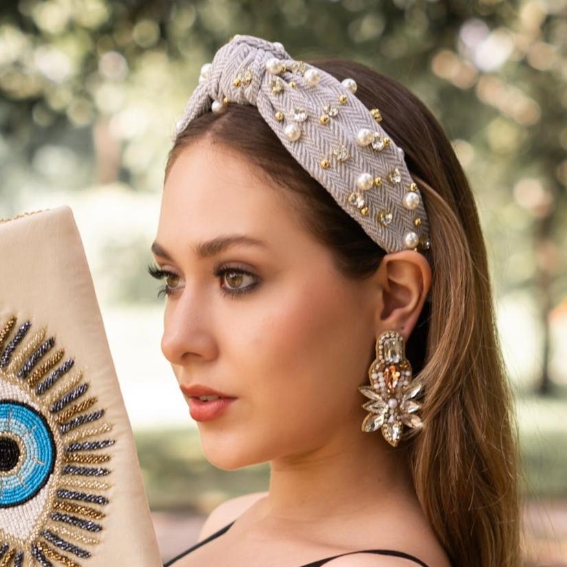 Beautiful Jewel Head Band Amazon.com : HSWE Padded Rhinestone Headband Bejewelled  main image 3