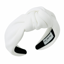 Load image into Gallery viewer, fall Headband, white Knotted Headband, white color Knot Headband, white color Hair Accessories, white knot Headband, Best Seller, headbands for women, best selling items, white color knotted headband, hairbands for women, white color Headband, Solid color hair accessories, white headband, solid color knotted headband, Statement headband, Summer knot headband, white knot headband, solid hairband, solid color headband, custom headband, Handmade gifts, best selling items, Fall accessories