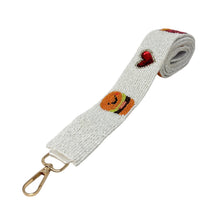 Load image into Gallery viewer, Beaded Purse Strap, Guitar Strap, Crossbody Purse Straps, Crossbody Strap, burger love Straps, Purse Straps, Beaded Bag Straps, burger lover Strap, beaded purse strap, beaded strap, guitar straps, beaded guitar strap, bag strap, straps for guitar, guitar fan gifts, birthday gift for her, best selling items, best friend gift, crossbody strap, crossbody purse, camera strap, beaded strap, Best seller, Shoulder Bag Strap, hand beaded strap, birthday gifts for a burger lover