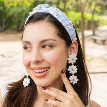 Load image into Gallery viewer, floral Beaded Earrings, beaded daisy Earrings, floral Earrings, daisy love Beaded Earrings, daisy flower earrings, floral lover bead earrings, daisy beaded earrings, white floral earrings, Beaded earrings, white Love bead earrings, white seed bead earrings, floral accessories, spring summer accessories, spring summer earrings, gifts for mom, floral multicolor earrings, best friend gifts, birthday gifts, flower earrings, flower beaded earrings, white earrings accessory, white earrings, white beaded earrings