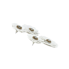 Load image into Gallery viewer, custom beaded Earrings, white jeweled Earrings, white sequin Earrings, boho earrings, white floral earrings, handmade earrings, custom earrings, party accessories, fancy accessories, iridescent lightweight earrings, custom earrings, best friend gifts, birthday gifts, bohemian earrings, luxurious handmade accessories, night jewelry, Fancy earrings, boho earrings, beaded earrings, Fancy jeweled earrings, statement earrings, best selling items, statement earrings, handmade gifts, custom gifts for her, lightwei