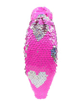 Load image into Gallery viewer, VALENTINES Headband, Heart Headbands for Women, Heart Jeweled Knot Headband, pink sequin Knot Headbands, Valentines Day Knotted Headband, knotted headband, birthday gift for her, headbands for women, best selling items, knotted headbands, hair accessories, pink knot headband, valentine’s day headband, valentines headband, valentines day gifts, embellished headband, heart stud headband, red headband, red hearts headband, heart headband for women and girls, bling headband, hearts knot headband, Pink headband
