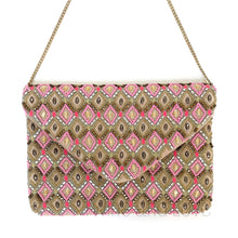 Load image into Gallery viewer, beaded clutch purse, beaded bag, birthday gift for her, summer clutch, seed bead purse, beaded bag, seed bead clutch, summer bag, clutch bag, engagement gift, bridal gift to bride, bridal gift, Fuchsia purse, gifts to bride, wedding gift, bride gifts, cross body purse, bride to be gift, engagement gift, bachelorette gifts, best friend gift, best selling item, party bag, boho clutch, best friend gift, bridesmaid gift, Neutral clutch Purse, Neutral Color Clutch, Party Clutch Purse, Wedding Clutches