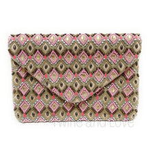 Load image into Gallery viewer, beaded clutch purse, beaded bag, birthday gift for her, summer clutch, seed bead purse, beaded bag, seed bead clutch, summer bag, clutch bag, engagement gift, bridal gift to bride, bridal gift, Fuchsia purse, gifts to bride, wedding gift, bride gifts, cross body purse, bride to be gift, engagement gift, bachelorette gifts, best friend gift, best selling item, party bag, boho clutch, best friend gift, bridesmaid gift, Neutral clutch Purse, Neutral Color Clutch, Party Clutch Purse, Wedding Clutches