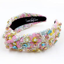 Load image into Gallery viewer, headbands for women, Easter knotted headband, headband style, top knot headband, Easter egg top knot headband, Easter headband, Easter hair band, bunny knot headband, top knotted headband, Bunny knotted headband, handmade headbands, top knotted headband, hand bead knotted headband, Easter bunny hair band for women, liberty knot headband, statement headbands, embellished headband, chic headband, Easter knot headband, Easter bunny headband, Easter hair accessories, Easter knot headband, liberty Knot headband