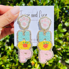 Load image into Gallery viewer, Easter Egg Beaded Earrings, Easter Egg Earrings, pastel Easter Egg Earrings, Egg Beaded Earrings, Seed Bead, Easter eggs earrings, Multicolor Egg earrings, Easter Peep beaded earrings, bunny beaded earrings, Easter rabbit beaded earrings, rabbit beaded earrings, Easter rabbit bead earrings, peeps bead earrings, Easter day gifts, Easter accessories, Easter jewelry accessories, Easter accessories, Easter Rabbit earrings, Easter gifts, best Selling items, Pearl Easter earrings, aretes de pascuas