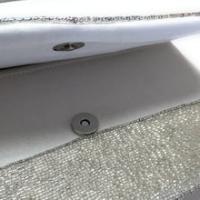 Load image into Gallery viewer, mrs clutch purse, gift for bride, beaded clutch purse, bridal purse clutch, rainbow bride clutch, rainbow bride bag, bachelorette beaded clutch, lgbt gift, bridal shower gift, crossbody purse, bride to be gift, bridesmaids gifts, bridal purse, engagement gift, party clutches, rainbow clutches, Gray pride gifts, best friend gifts, crossbody purse, rainbow crossbody purse, LGBTQ pride bag purse, LGBTQ gifts, Flag Pride bag, Pride purse, Rainbow Pride bag, rainbow party theme