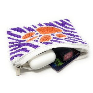 Beaded coin purse, beaded coin pouch, GameDay Purse, Beaded pouch, Coin purse, coin pouch, College GameDay pouch, tigers coin purse, tigers clemson beaded coin purse, tigers college coin purse, college coin pouch, beaded purse, best friend gift, college coin bag, college gameday gift, clemson coin pouch, purple coin purse, orange paw coin pouch, Tigers gifts, Clemson Tigers, college gifts, college football coin purse, Clemson College football, college football coin pouch