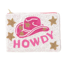 Load image into Gallery viewer, Bead Purse Pouch, Beaded Purse, Cute Beaded Pouch, Beaded Pouch, Bachelorette Pouch, Best Friend Gift, Nashville Pouches, Boho bags, Wallets for her, Large beaded purse, boho purse, birthday gifts, Large pouch, boho pouch, boho accessories, best friend gifts, cosmetic bag, makeup pouch, friend gift, girlfriend gift, miscellaneous gifts, best friend birthday gift, gift card bag, cosmetic bag, make up bag, Raised on Dolly Beaded pouch, Country Girls Gifts, Lets Go Girls coin purse, Bachelorette party favors