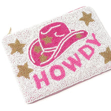 Load image into Gallery viewer, Bead Purse Pouch, Beaded Purse, Cute Beaded Pouch, Beaded Pouch, Bachelorette Pouch, Best Friend Gift, Nashville Pouches, Boho bags, Wallets for her, Large beaded purse, boho purse, birthday gifts, Large pouch, boho pouch, boho accessories, best friend gifts, cosmetic bag, makeup pouch, friend gift, girlfriend gift, miscellaneous gifts, best friend birthday gift, gift card bag, cosmetic bag, make up bag, Raised on Dolly Beaded pouch, Country Girls Gifts, Lets Go Girls coin purse, Bachelorette party favors