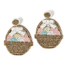 Load image into Gallery viewer, Easter Egg Beaded Earrings, Easter Egg Earrings, pastel Easter Egg Earrings, Egg Beaded Earrings, Seed Bead, Easter eggs earrings, Multicolor Egg earrings, Cute Easter Egg beaded earrings, bunny beaded earrings, Easter rabbit beaded earrings, rabbit beaded earrings, Easter rabbit bead earrings, Rabbit bead earrings, Easter day gifts, Easter accessories, Easter jewelry accessories, Easter accessories, Easter Rabbit earrings, Easter gifts, best Selling items, Pearl Easter earrings