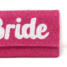 Load image into Gallery viewer, Bride clutch purse, seed beaded clutch purse, bridal purse clutch, beaded wedding clutch, bride gifts, bridal gifts, engagement gifts, bridal shower gifts, bridesmaid gifts, bride to be gift, bridal gifts, wedding gift, bridal gift, bridal purse clutch, wedding bag, wedding purse for bride, bride bag, pink bridal clutch, Bridal shower pink purse, pink bride clutch, best engagement gift, pink wedding, pink bachelorette purse, pink bride purse, pink handbag , bridal shower purse, bachelorette purse