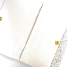 Load image into Gallery viewer, Bride clutch purse, gift for bride, seed beaded clutch purse, bridal purse clutch, white beaded wedding clutch, bride gifts, bridal gifts, engagement gifts, bridal shower gifts, bridesmaid gifts, bride to be gift, gift for her, bride gift, wedding gift, bridal gift, bridal purse clutch, wedding bag, wedding purse for bride, bride bag, wedding bridal clutch, wedding white bag, gifts for the bride, best engagement gift, best bridesmaid gift, wife gift, newly wife gift, newlyweds gifts, future wife gift