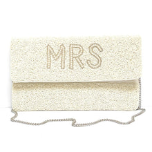 Load image into Gallery viewer, Bride clutch purse, gift for bride, seed beaded clutch purse, bridal purse clutch, white beaded wedding clutch, bride gifts, bridal gifts, engagement gifts, bridal shower gifts, bridesmaid gifts, bride to be gift, gift for her, bride gift, wedding gift, bridal gift, bridal purse clutch, wedding bag, wedding purse for bride, bride bag, wedding bridal clutch, wedding white bag, gifts for the bride, best engagement gift, best bridesmaid gift