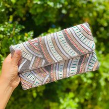 Load image into Gallery viewer, seed beaded clutch purse, birthday gift for her, summer clutch, seed beaded purse, beaded bag, seed bead clutch, summer bag, birthday gift for her, clutch bag, seed beaded purse, engagement gift, bridal gift to bride, bridal gift, silver beaded purse, gifts to bride, gifts for bride, wedding gift, bride gifts, beaded clutch purse, birthday gift for her, summer clutch, seed bead purse, boho purse, silver sequin handbag, crossbody purse, evening clutches, evening party clutch