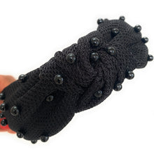 Load image into Gallery viewer, headband for women, fashion headbands, womens headband, headbands for women, stylish headbands, headband style, top knot headband, woven top knot headband, head band, hair band, trendy headbands, top knotted headband, spring headband, summer headbands, handmade headbands, top knotted headband, knotted headband, head band, hair band for women, trendy headband, fashion headbands, twist headband, headband style, hair accessories, twist knotted headband, chic headband, twisted headband, pearl headband