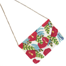 Load image into Gallery viewer, beaded clutch purse, beaded bag, birthday gift for her, summer clutch, seed bead purse, beaded bag, seed bead clutch, summer bag, clutch bag, engagement gift, bridal gift to bride, bridal gift, wedding gift, bride gifts, cross body purse, bride to be gift, engagement gift, bachelorette gifts, best friend gift, best selling item, party bag, summer purse, boho clutch, best friend gift, bridesmaid gift, Bohemian bag, floral beaded clutch purse, floral clutch purse, floral handbag, floral crossbody bag