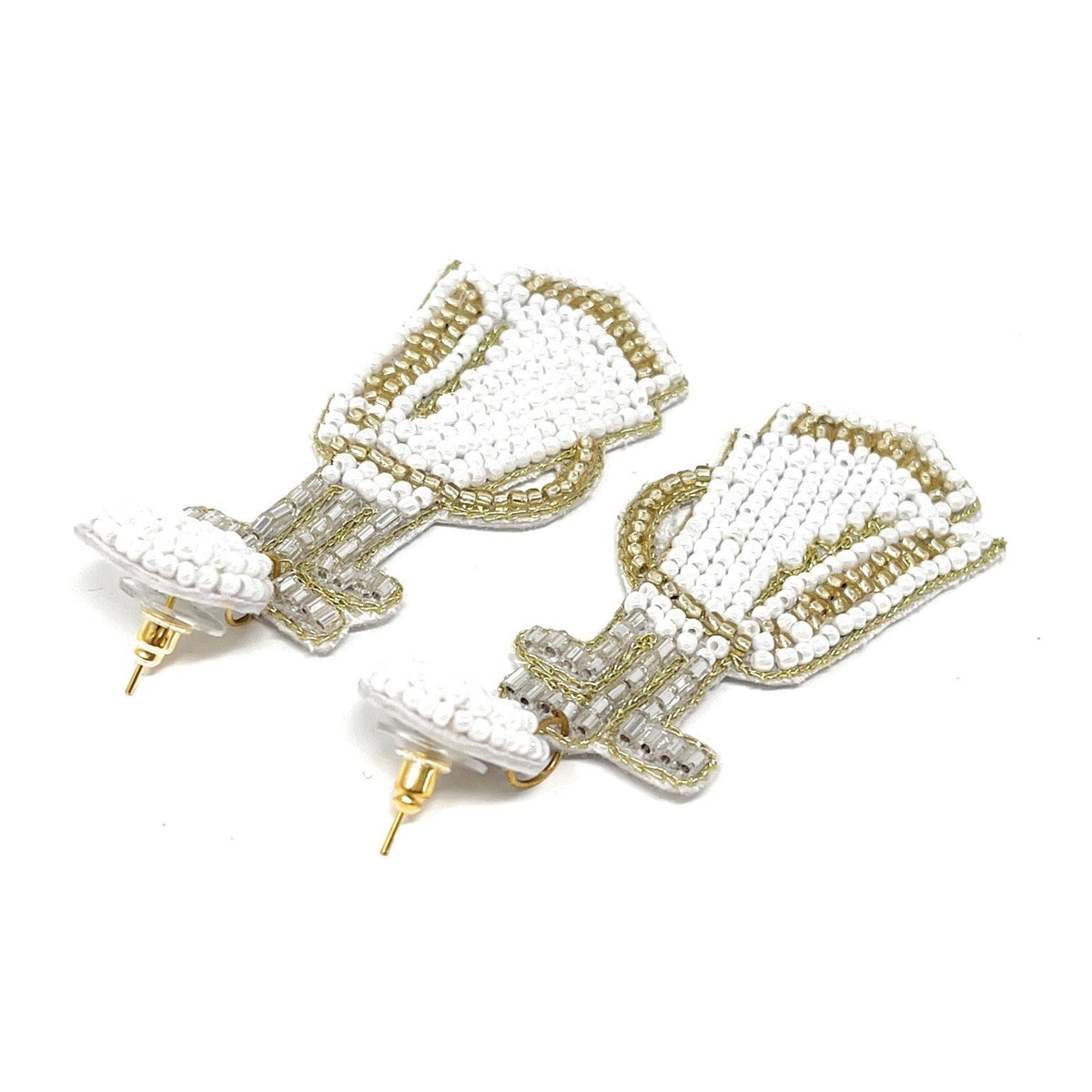 Twine and Love Beaded Golf Bag Earrings, Golf Beaded Earrings, Golf