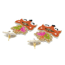 Load image into Gallery viewer, birthday gifts, happy birthday gift, happy birthday earrings, happy birthday gifts, birthday gift for her, cake birthday gifts, birthday gifts for her, fox beaded earrings, fox beaded earrings, happy birthday beaded earrings, orange fox beaded earrings, birthday beaded earrings, Happy Birthday bead earrings, happy birthday beaded earrings, beaded gifts, bead earrings, beaded earrings for her, mothers day gifts, fox lovers gifts, fox love, fox obsession, fox items, fox gifts for a friend