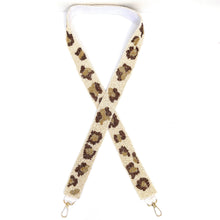 Load image into Gallery viewer, Beaded Purse Strap, Guitar Strap, Crossbody Purse Straps, Crossbody Strap, Fun Guitar Straps, Purse Straps, Beaded Straps, Leopard Strap, beaded purse strap, beaded strap, guitar strap, beaded guitar strap, bag strap, straps for handbag, straps for guitar, guitar fan gifts, birthday gift for her, best selling items, best friend gift, crossbody strap, crossbody purse, camera strap, beaded strap, purse beaded strap, Best seller, Shoulder Bag Strap, fun guitar straps, leopard strap, beige beaded strap