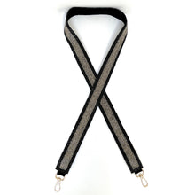 Load image into Gallery viewer, Beaded Purse Strap, Guitar Strap, Crossbody Purse Straps, Crossbody Strap, Fun Guitar Straps, Purse Straps, Beaded Straps, Leopard Strap, beaded purse strap, beaded strap, guitar strap, beaded guitar strap, bag strap, straps for handbag, straps for guitar, guitar fan gifts, birthday gift for her, best selling items, best friend gift, crossbody strap, crossbody purse, camera strap, beaded strap, purse beaded strap, Best seller, Shoulder Bag Strap, fun guitar straps, black silver strap