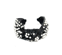 Load image into Gallery viewer, Wide Pearl PU Leather Knot Headband