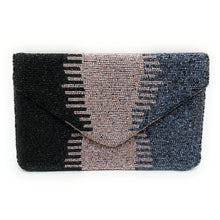 Load image into Gallery viewer, Ombre Beaded Clutch, Multi Color  Bead Clutch Bag, Ombre Beaded Clutch Purse, Wedding Clutch Bag, Party Clutch Purse, Evening Beaded Clutch, evening clutch, evening clutches, party purse, beaded clutch purse, engagement gift, cross body purse, crossbody handbag, best friend gifts, beaded clutches, black beaded purse, black clutch purse, ombre bead clutch, evening purses, wedding clutches, party clutch purse, silver evening clutch, fancy evening clutches, elegant evening clutches
