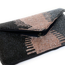 Load image into Gallery viewer, Ombre Beaded Clutch, Multi Color  Bead Clutch Bag, Ombre Beaded Clutch Purse, Wedding Clutch Bag, Party Clutch Purse, Evening Beaded Clutch, evening clutch, evening clutches, party purse, beaded clutch purse, engagement gift, cross body purse, crossbody handbag, best friend gifts, beaded clutches, black beaded purse, black clutch purse, ombre bead clutch, evening purses, wedding clutches, party clutch purse, silver evening clutch, fancy evening clutches, elegant evening clutches