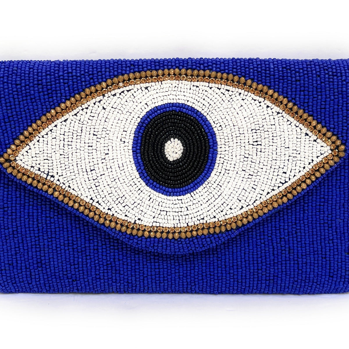 Evening Beaded Clutch Purse, Evil Eye Bead Clutch Purse, Cross body Purse