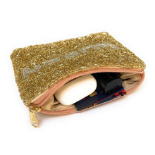 Load image into Gallery viewer, Coin Purse Pouch, Beaded Coin Purse, Cute Coin Purse, Beaded Purse, Summer Coin Purse, Best Friend Gift, Pouches, Boho bags, Wallets for her, beaded coin purse, boho purse, gifs for her, birthday gifts, cute pouches, pouches for women, boho pouch, boho accessories, best friend gifts, coin purse, coin pouch, HAPPY pouch, happy seed bead coin purse, friends gifts, Cash money pouch, cash money coin purse, queen coin purse, queen beaded coin pouch