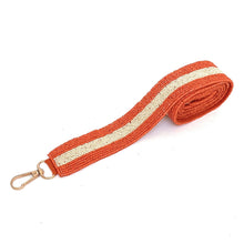 Load image into Gallery viewer, Beaded Purse Strap, Crossbody Purse Strap, GameDay Purse Strap, Beaded Bag Strap, College Game Day Strap, Hotty Toddy, War Eagle, Hook’em horns strap, beaded purse strap, beaded strap, guitar strap, texas university fan, Hook’em bag strap, best friend gift, crossbody strap, camera strap, handbag strap, college gameday gift, college team strap, college game strap, college gifts, college game day gifts, college football straps, Horns beaded strap, Hook’em beaded strap, texas longhorns football