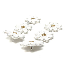 Load image into Gallery viewer, floral Beaded Earrings, beaded daisy Earrings, floral Earrings, daisy love Beaded Earrings, daisy flower earrings, floral lover bead earrings, daisy beaded earrings, white floral earrings, Beaded earrings, white Love bead earrings, white seed bead earrings, floral accessories, spring summer accessories, spring summer earrings, gifts for mom, floral multicolor earrings, best friend gifts, birthday gifts, flower earrings, flower beaded earrings, white earrings accessory, white earrings, white beaded earrings