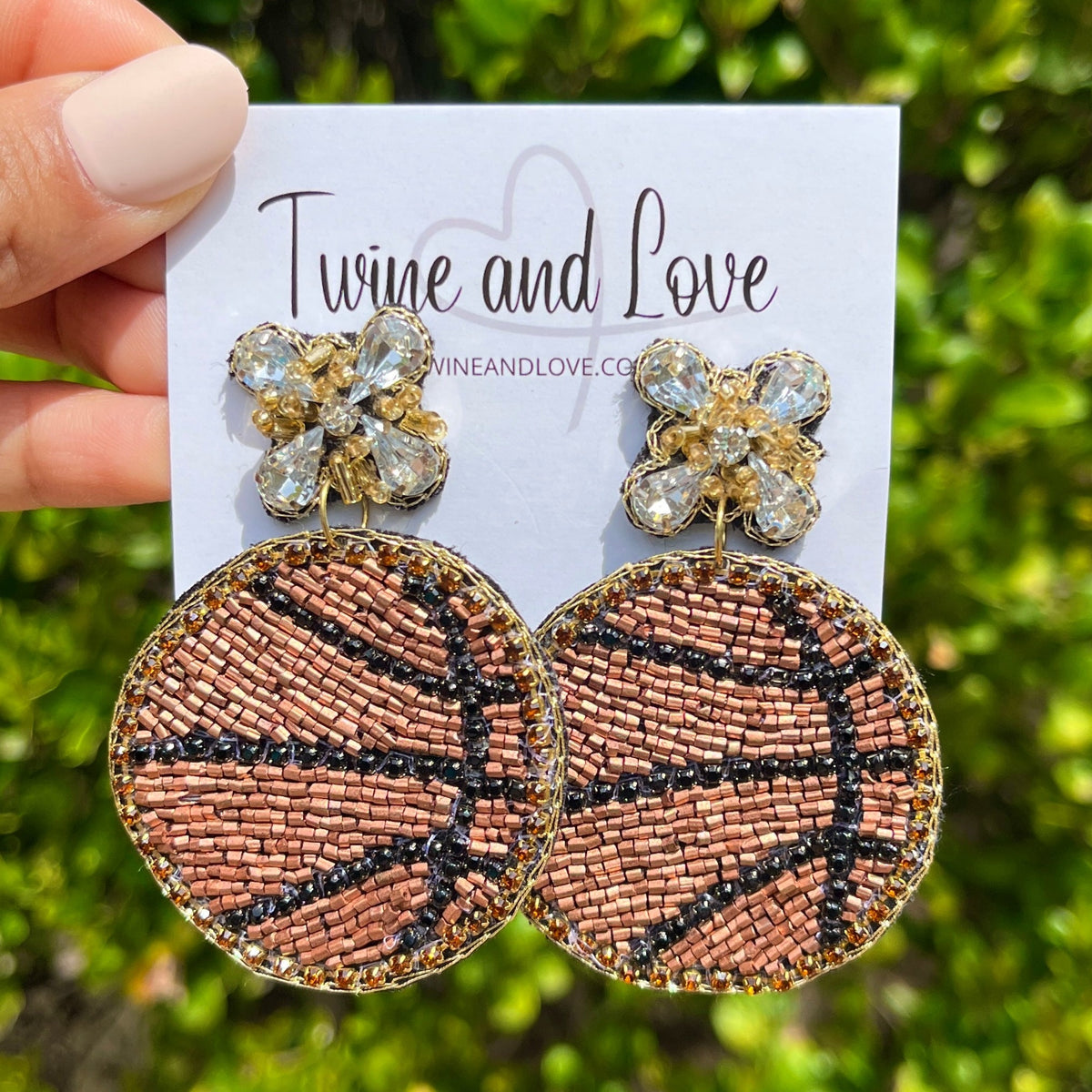 Basketball Earring, Sport Earrings, Beaded Earrings, Gift ideas, Spring  Earrings