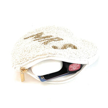 Load image into Gallery viewer, Bride clutch purse, gift for bride, seed beaded clutch purse, bridal purse clutch, white beaded wedding clutch, bride gifts, bridal gifts, engagement gifts, bridal shower gifts, bridesmaid gifts, bride to be gift, gift for her, bride gift, wedding gift, bridal gift, bridal purse clutch, wedding bag, wedding purse for bride, bride bag, wedding bridal clutch, wedding white bag, gifts for the bride, best engagement gift, best bridesmaid gift, bridal clutch, crossbody, gifts for her, handbag, wedding