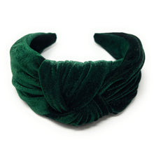 Load image into Gallery viewer, Wide Knotted headband, headbands for women, stylish headbands, headband style, top knot headband, wide knot headband, wide headband, wide knot hair band, trendy headbands, top knotted headband, knotted headband, wide headband for women, hairband for women, autumn fashion headbands, fall knot headband, autumn knot headband, wide knot headbands for women, Solid knot headbands, solid wide knot headband, solid knot headband, Best seller, Best selling headbands, velvet knot headband, velour knot headbands