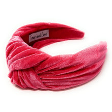 Load image into Gallery viewer, Wide Knotted headband, headbands for women, stylish headbands, headband style, top knot headband, wide knot headband, wide headband, wide knot hair band, trendy headbands, top knotted headband, knotted headband, wide headband for women, hairband for women, autumn fashion headbands, fall knot headband, autumn knot headband, wide knot headbands for women, Solid knot headbands, solid wide knot headband, solid knot headband, Best seller, Best selling headbands, velvet knot headband, velour knot headbands