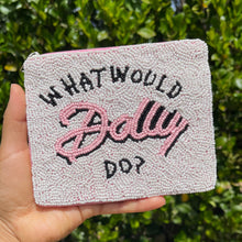 Load image into Gallery viewer, What Would Dolly Do?, Dolly Parton Coin Purse, Beaded Coin Pouch, Beaded Coin Purse, Coin Purse, Best Friend Gift, Country Music Lover Purse, beaded coin purse, coin pouch, coin purse, best friend gifts, birthday gifts, boho pouch, gift card pouch, best selling items, party favor gifts, In Dolly We Trust, cowgirl gifts, country music gift, Dolly Parton fan, Country music lover gifts, cowgirl gifts, Dolly Parton gift