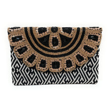 Load image into Gallery viewer, beaded clutch purse, beaded bag, birthday gift for her, evening clutches, seed bead purse, beaded bag, seed bead clutch, engagement gift, bridal gift to bride, bridal gift, gifts to bride, wedding gift, bride gifts, crossbody purse, bride to be gift, engagement gift, bachelorette gifts, best friend gift, best selling items, bride to be gift, bridal gifts for bride, party bag, boho clutch, best friend gift, bridesmaid gift, bachelorette gift, black beaded clutch purse, gold black beaded clutch